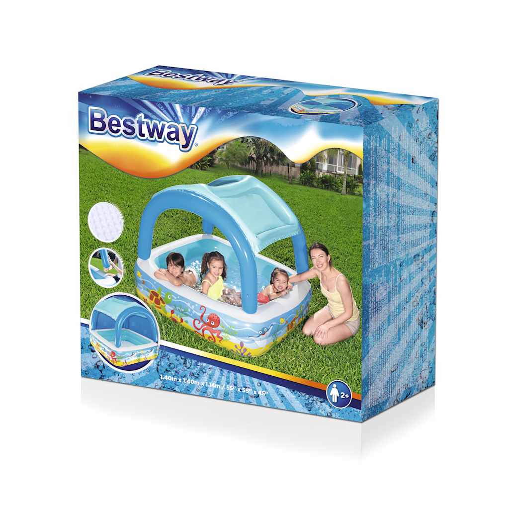 91619 Bestway Canopy Play Pool Blue 140x140x114 cm 52192
