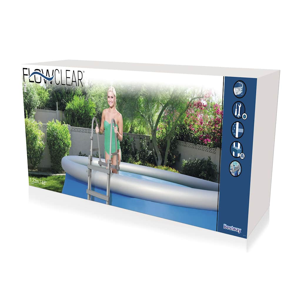 Bestway 4-Step Pool Safety Ladder Flowclear 122 cm 58331