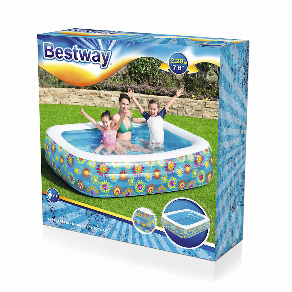 Bestway Inflatable Children’s Paddling Pool Blue 229x152x56 cm