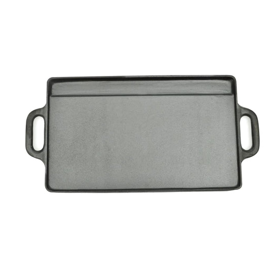 vidaXL Grill Platter Cast Iron Reversible 50x23 cm