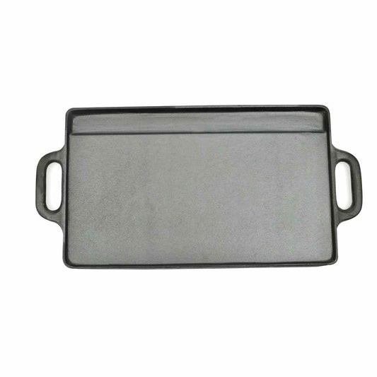 50126 vidaXL Grill Platter Cast Iron Reversible 50x23 cm