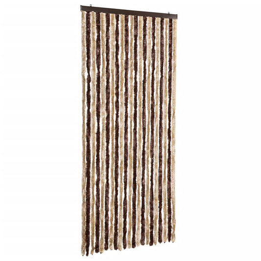 240571 vidaXL Insect Curtain Beige and Light Brown 90x220 cm Chenille