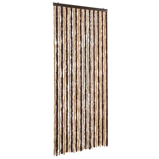 240572 vidaXL Insect Curtain Beige and Light Brown 100x220 cm Chenille