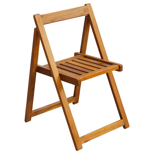 vidaXL Folding Chairs 2 pcs Solid Acacia Wood