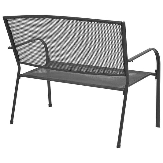 42732 vidaXL Garden Bench 108 cm Steel and Mesh Anthracite