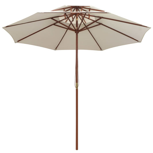 vidaXL Parasol | Cream White | Polyester cover | Large | Adjustable Armrests