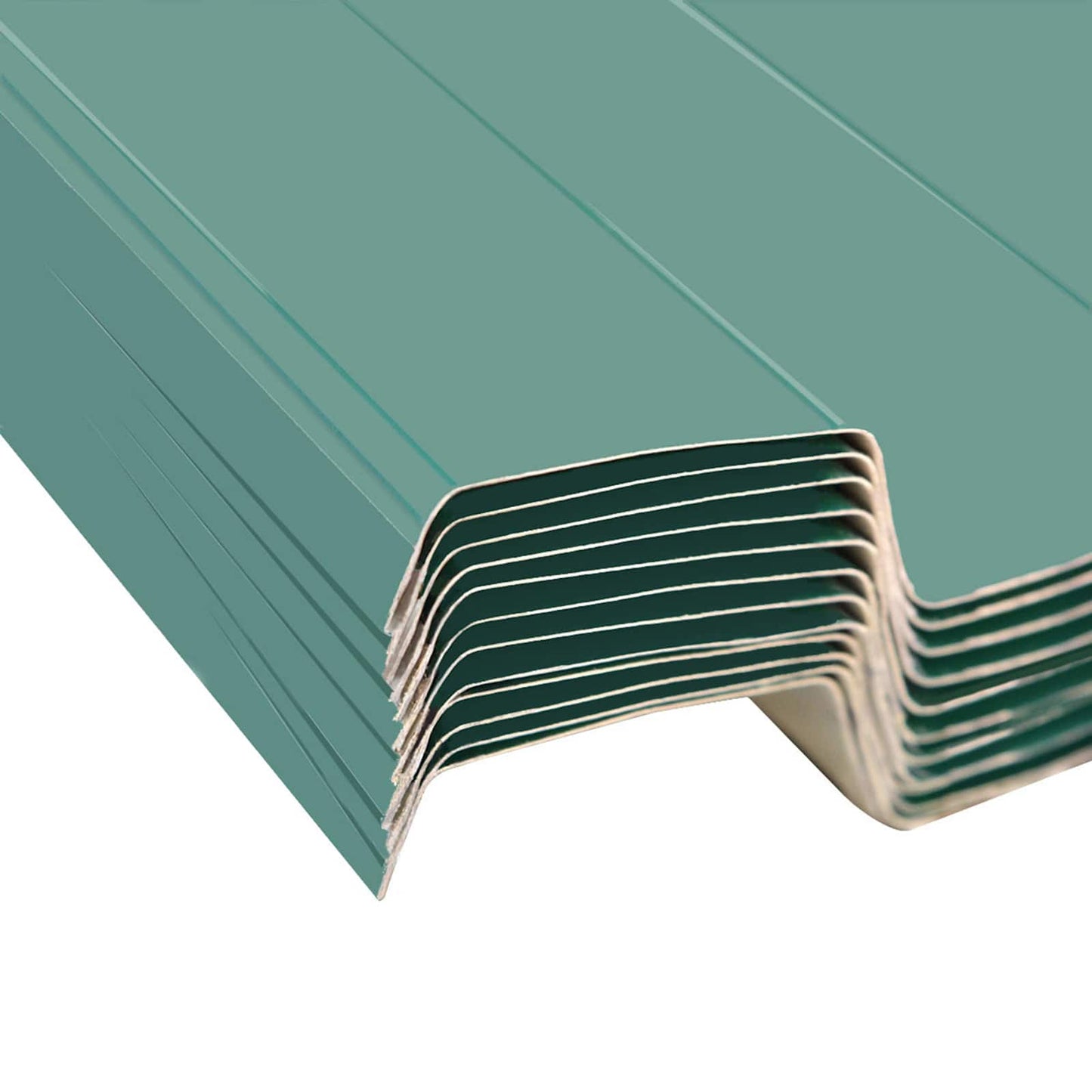 vidaXL Roof Panel 12 pcs Green 129 x 45 cm Galvanised steel