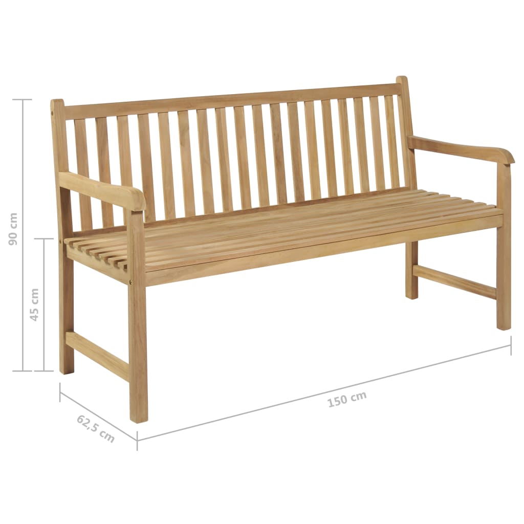 vidaXL Garden Bench 150 cm Teak