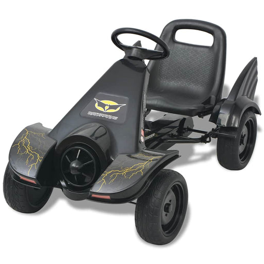 80156 vidaXL Pedal Go Kart with Adjustable Seat Black