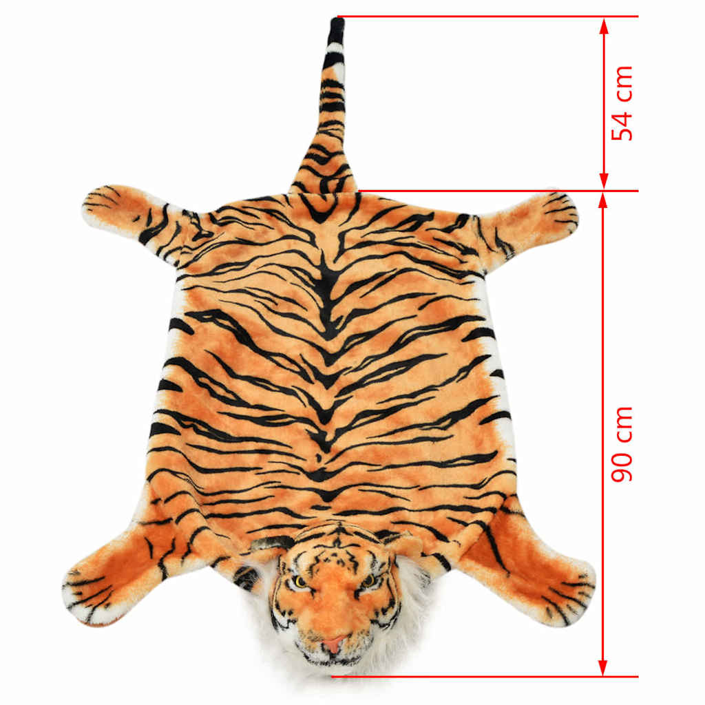 vidaXL Carpet | Brown with tiger stripes | Polyester | 144 cm x 78 cm | Rug