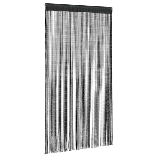 132401 vidaXL String Curtains 2 pcs 140x250 cm Black