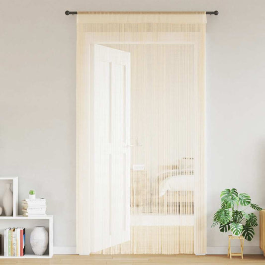 132403 vidaXL String Curtains 2 pcs 140x250 cm Cream