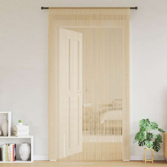 132405 vidaXL String Curtains 2 pcs 140x250 cm Beige