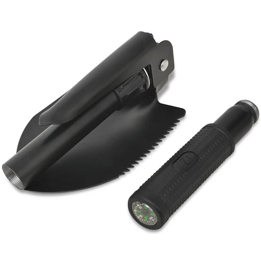 142228 vidaXL Folding Shovel Carbon Steel Black