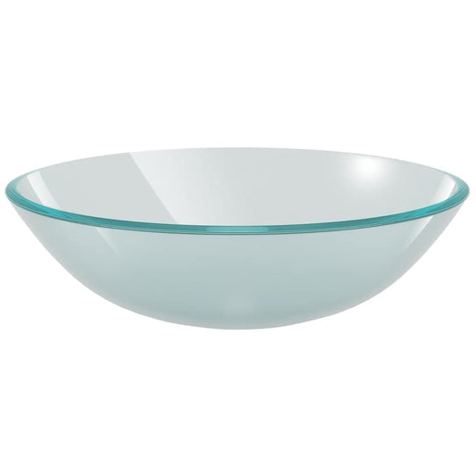 142230 vidaXL Basin Tempered Glass 42 cm Frosted