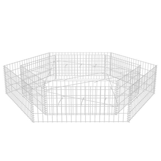 vidaXL Hexagonal Gabion Raised Bed 200x173x40 cm