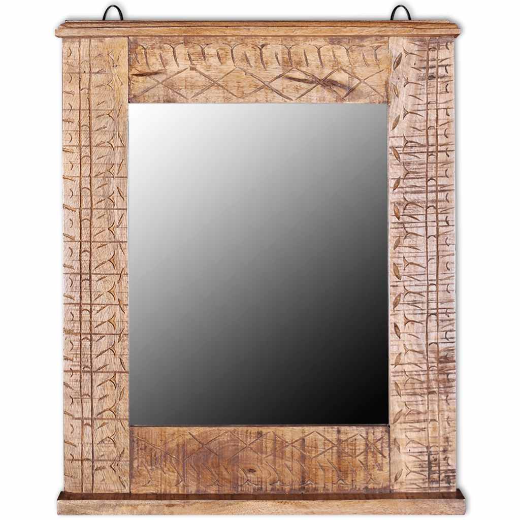 243462 vidaXL Bathroom Vanity Cabinet with Mirror Solid Mango Wood