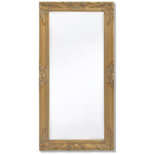 243680 vidaXL Wall Mirror Baroque Style 100x50 cm Gold