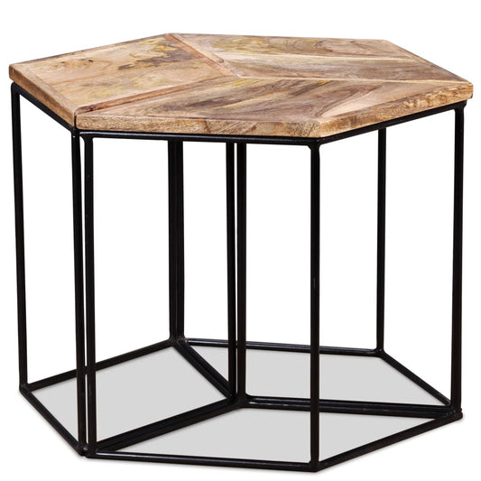 vidaXL Coffee Table | Mango wood | Solid mango wood, Iron | Medium | Modular