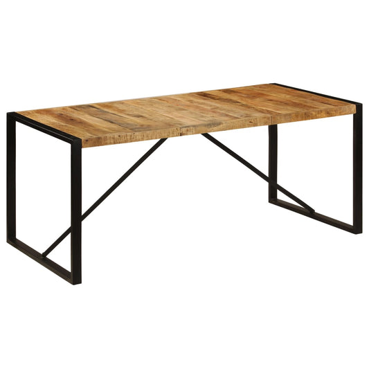 243997 vidaXL Dining Table Solid Rough Mango Wood 180 cm