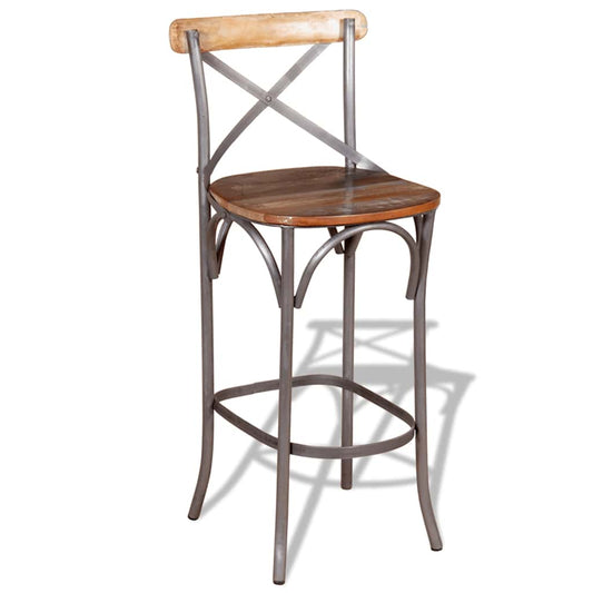 244014 vidaXL Bar Stool Solid Reclaimed Wood