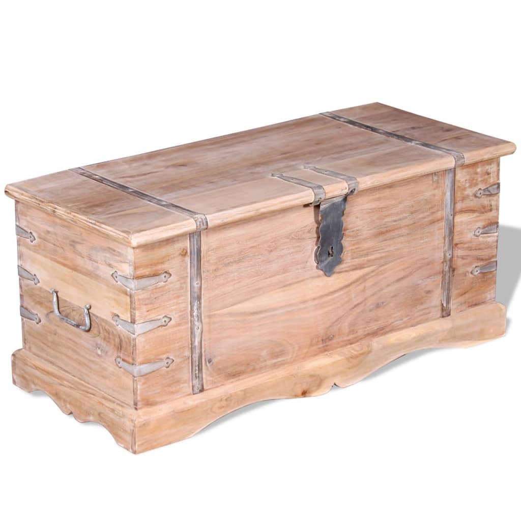 vidaXL Storage Chest | Brown | Solid Acacia wood | Medium | Storage Chest