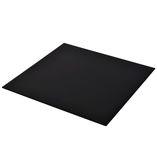 vidaXL Table Top | Black | Tempered glass | 800 x 800 mm