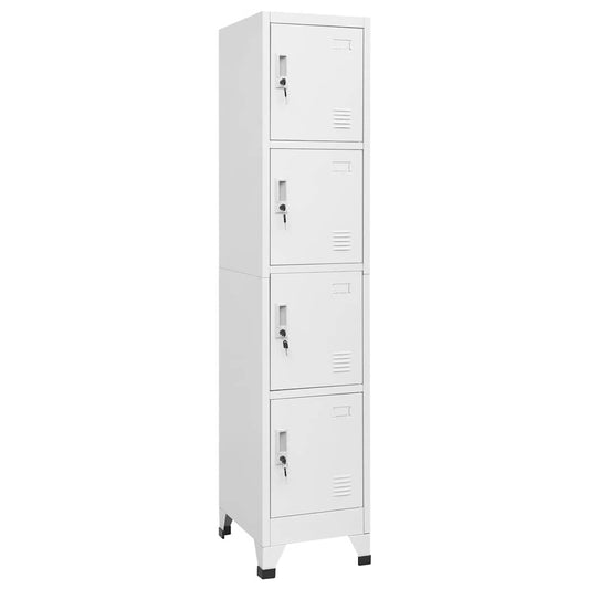 vidaXL Locker | Grey | Steel | Medium | Cabinet | Rectangular | Industrial