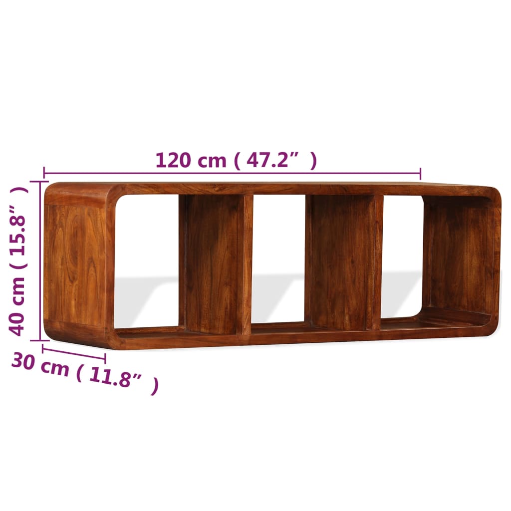 vidaXL TV Cabinet | Brown | Solid acacia wood | Medium | TV Cabinet