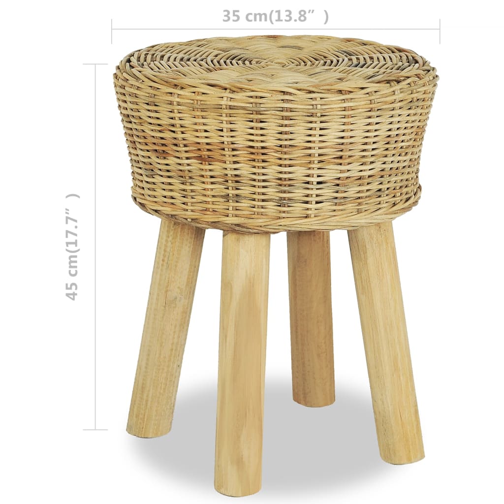 244578 vidaXL Bar Stool Natural Rattan