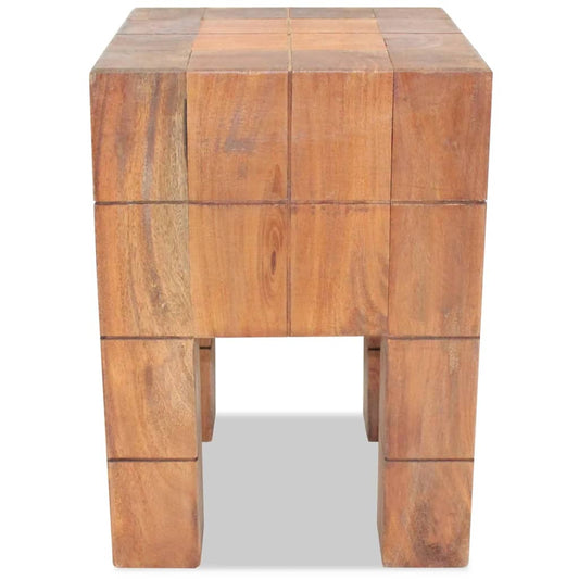vidaXL Stool Solid Mahogany Wood