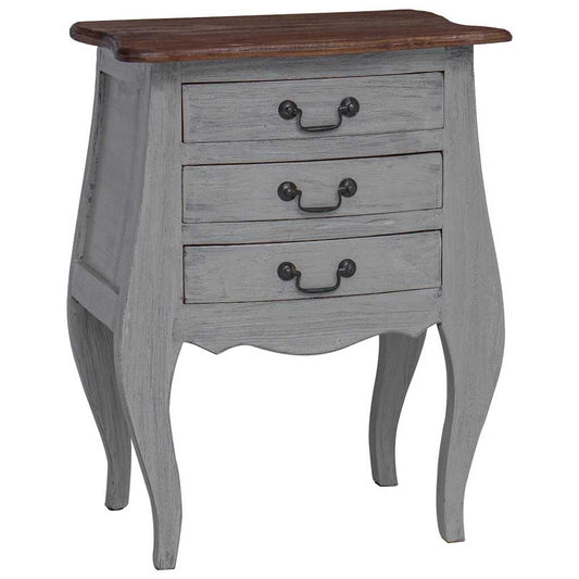 vidaXL Bedside Cabinet | Natural wood colour | Solid mahogany wood | 48x35x64 cm