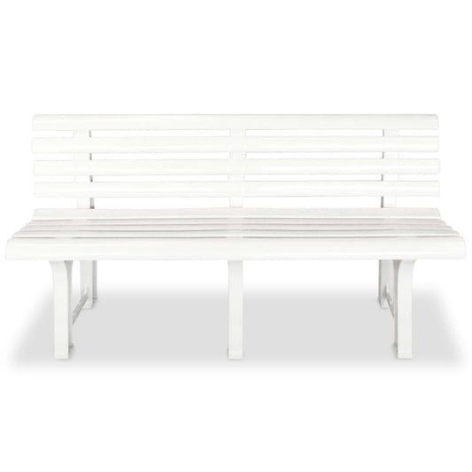 vidaXL Garden Bench | White | Plastic | Standard | Durable | Garden Bench