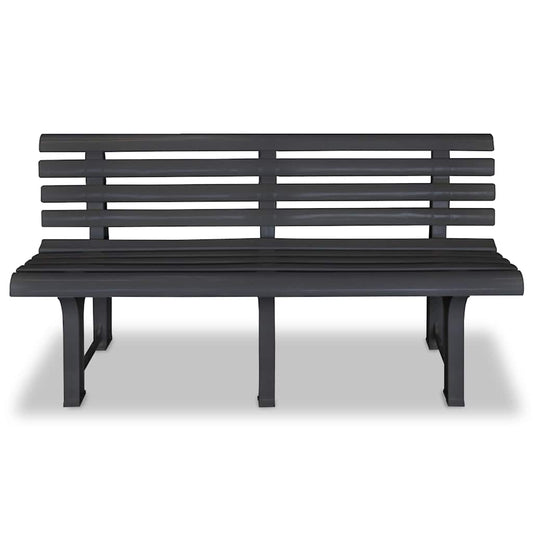 43585 vidaXL Garden Bench 145,5 cm Plastic Anthracite
