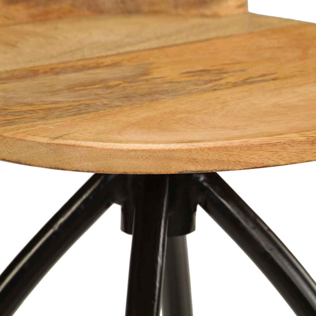 vidaXL Bar Stools 2 pcs Solid Mango Wood