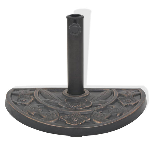 vidaXL Parasol Base Resin Half Round Bronze 9 kg