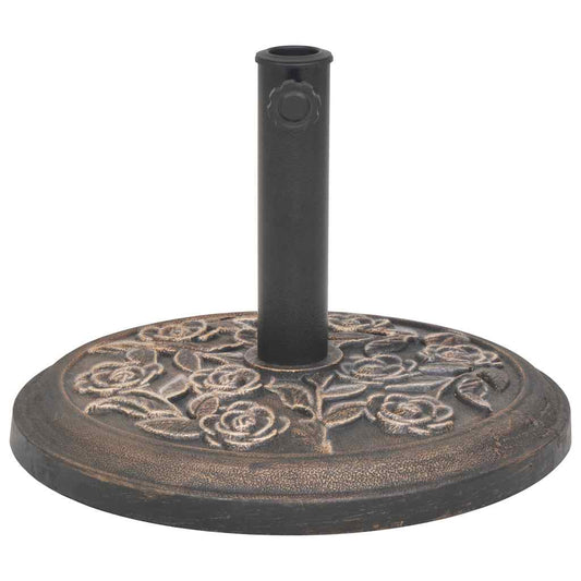 43656 vidaXL Parasol Base Resin Round Bronze 9 kg