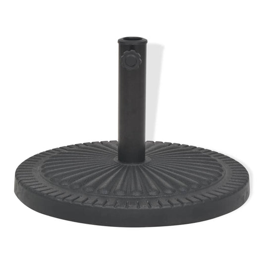 43657 vidaXL Parasol Base Resin Round Black 14 kg