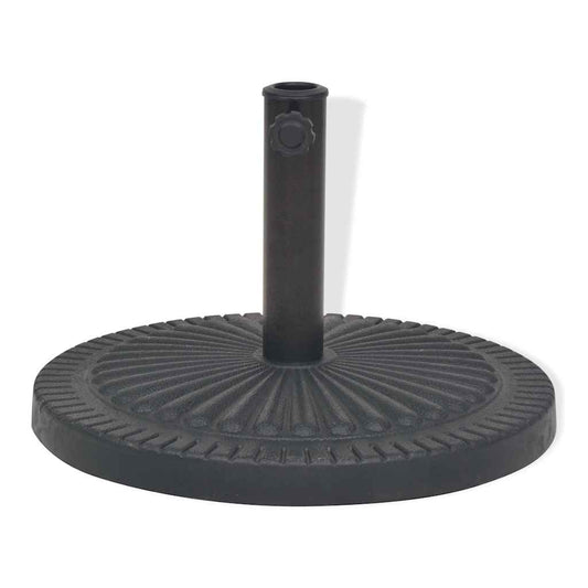 43658 vidaXL Parasol Base Resin Round Black 29 kg