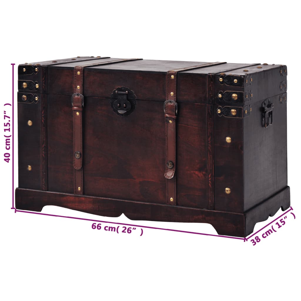 245478 vidaXL Vintage Treasure Chest Wood 66x38x40 cm