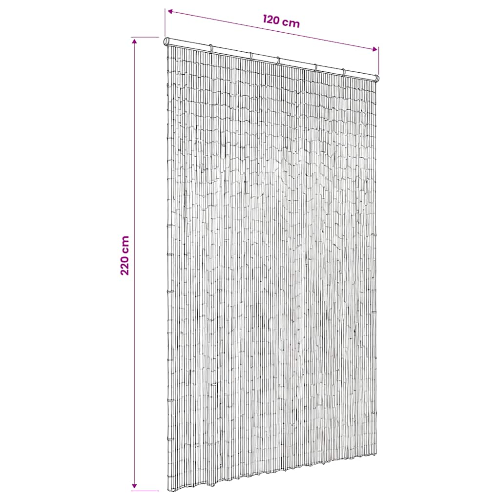 vidaXL Insect Door Curtain Bamboo 120x220 cm