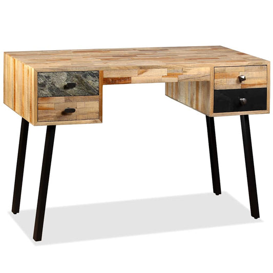245402 vidaXL Writing Desk Solid Reclaimed Teak 110x50x76 cm