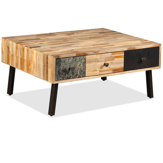 vidaXL Coffee Table Solid Reclaimed Teak 90x65x40 cm