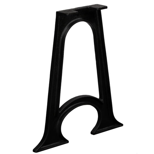 vidaXL Dining Table Leg | Set of 2 | Black | Cast Iron | Medium