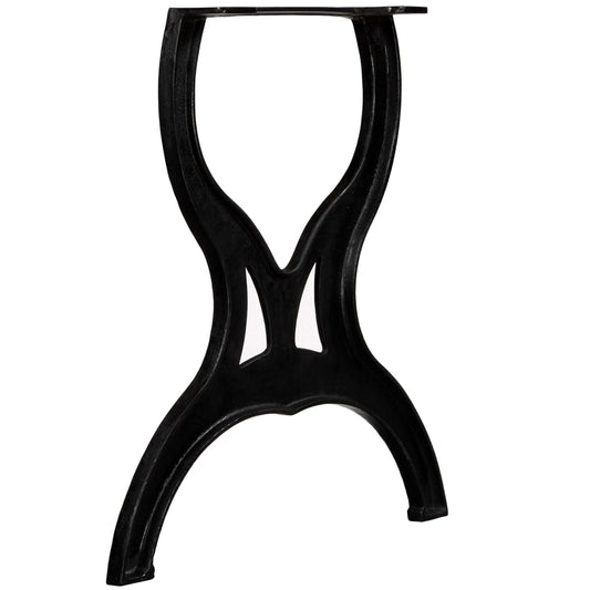 vidaXL Dining Table Leg | Set of 2 | Black | Cast iron | 69x71 cm | Durable