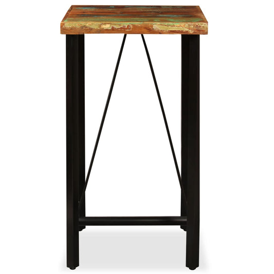 245439 vidaXL Bar Table Solid Reclaimed Wood 60x60x107 cm