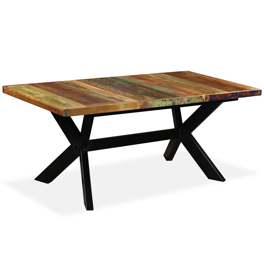 vidaXL Dining Table | Multicolour | Solid reclaimed wood | Standard | Industrial