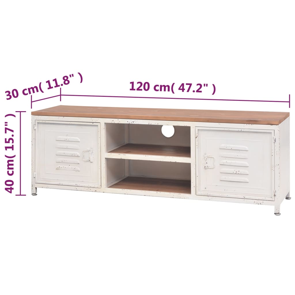 vidaXL TV Cabinet 120x30x40 cm White