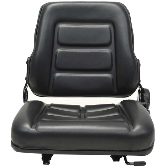 142318 vidaXL Forklift & Tractor Seat with Adjustable Backrest Black