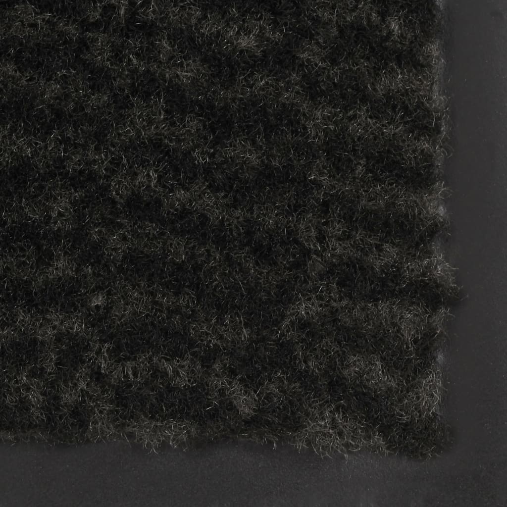 132707 vidaXL Dust Control Mat Rectangular Tufted 60x90 cm Black